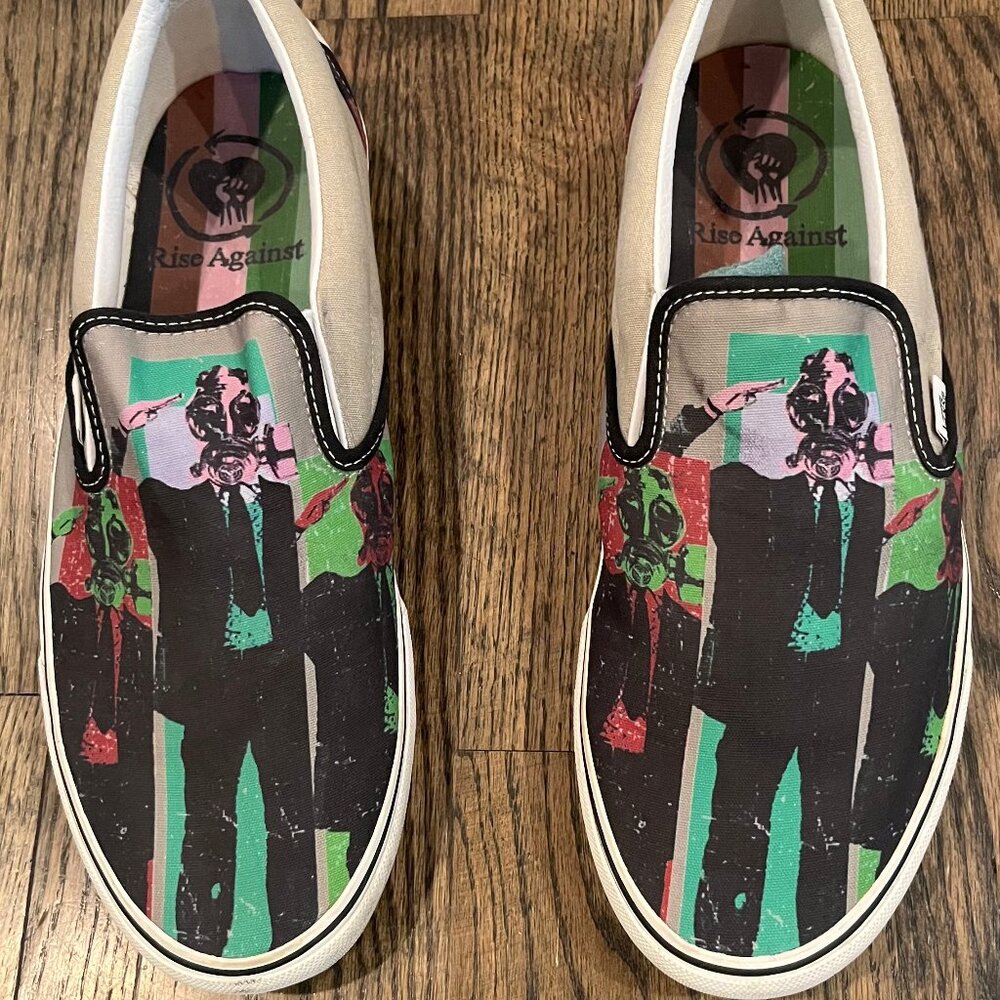 Vans Rise Against Limited Edition Slip Ons